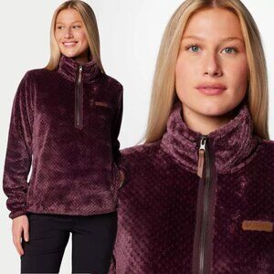 Columbia Fire Side 1/4 Zip Sherpa Fleece - Marionberry - Size Large